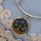 Celtic Tree of Life Pendant Bracelet - Aster September Birth Flower Jewelry
