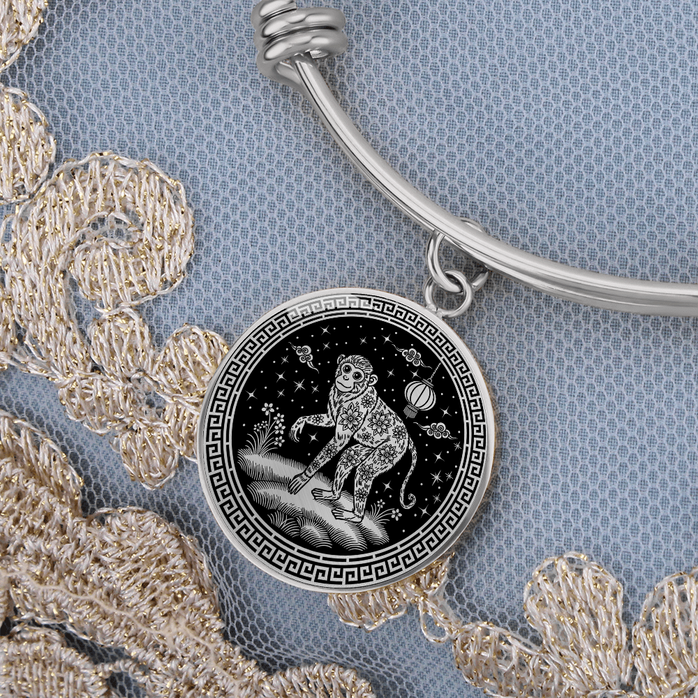 Monkey Bracelet Chinese Zodiac Animal Pendant Jewelry