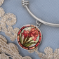 Gladiolus Bracelet - August Birth Flower Pendant Jewelry