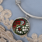 Rose Yin Yang Bracelet - June Birth Month Flower Pendant Jewelry