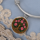 Celtic Tree of Life Pendant Bracelet - Carnation January Birth Flower Jewelry