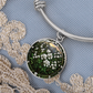 White Sweet Pea Bracelet - April Birth Flower Pendant Jewelry
