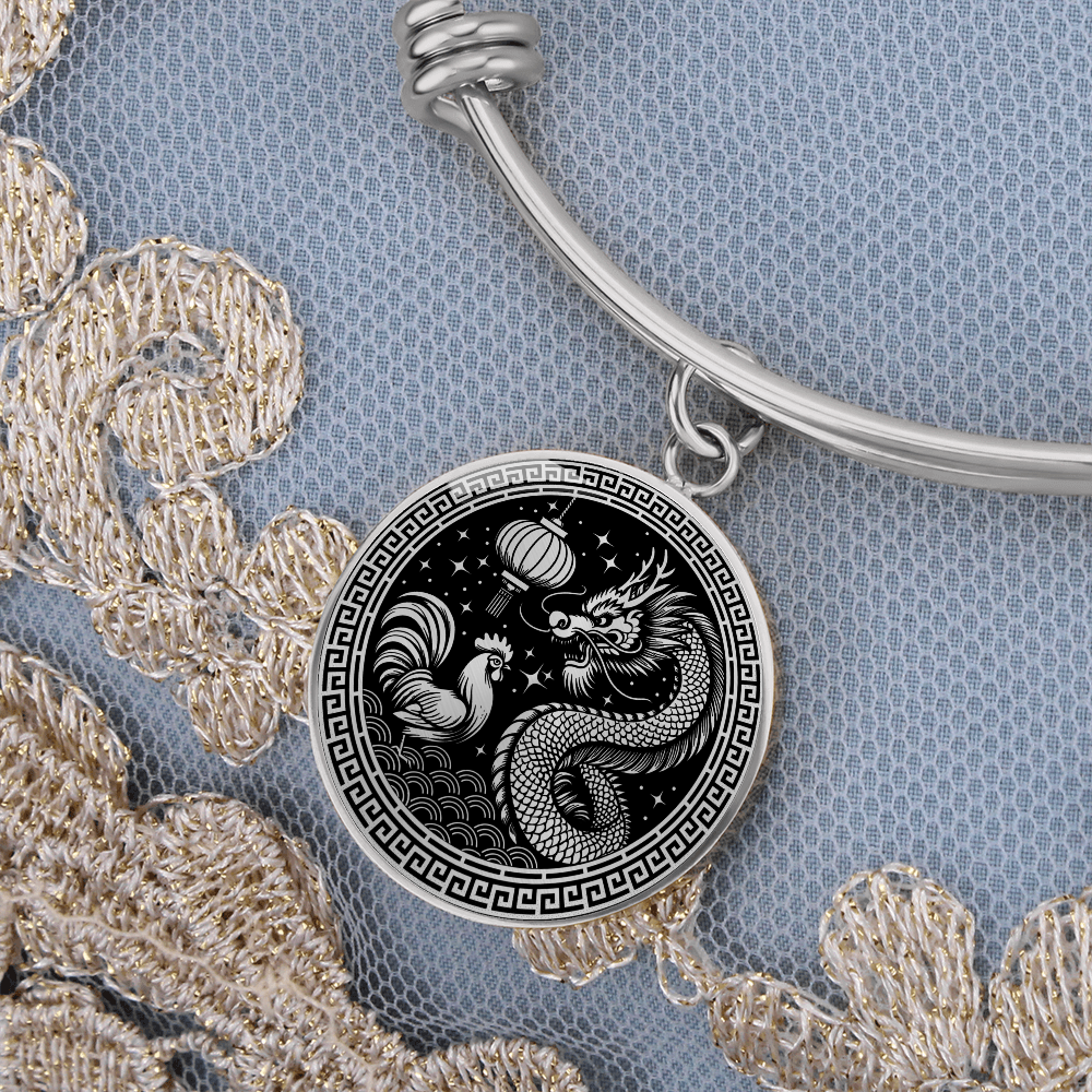 Rooster & Dragon Bracelet Couples Chinese Zodiac Jewelry