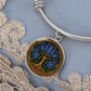 Celtic Tree of Life Pendant Bracelet - Larkspur July Birth Flower Jewelry