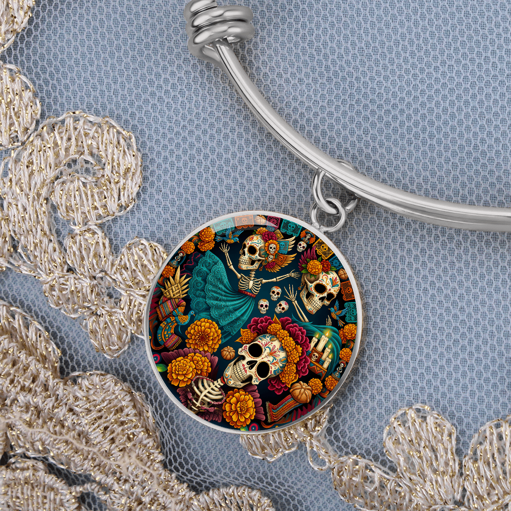Day of the Dead Bracelet - Día de los Muertos Pendant Jewelry