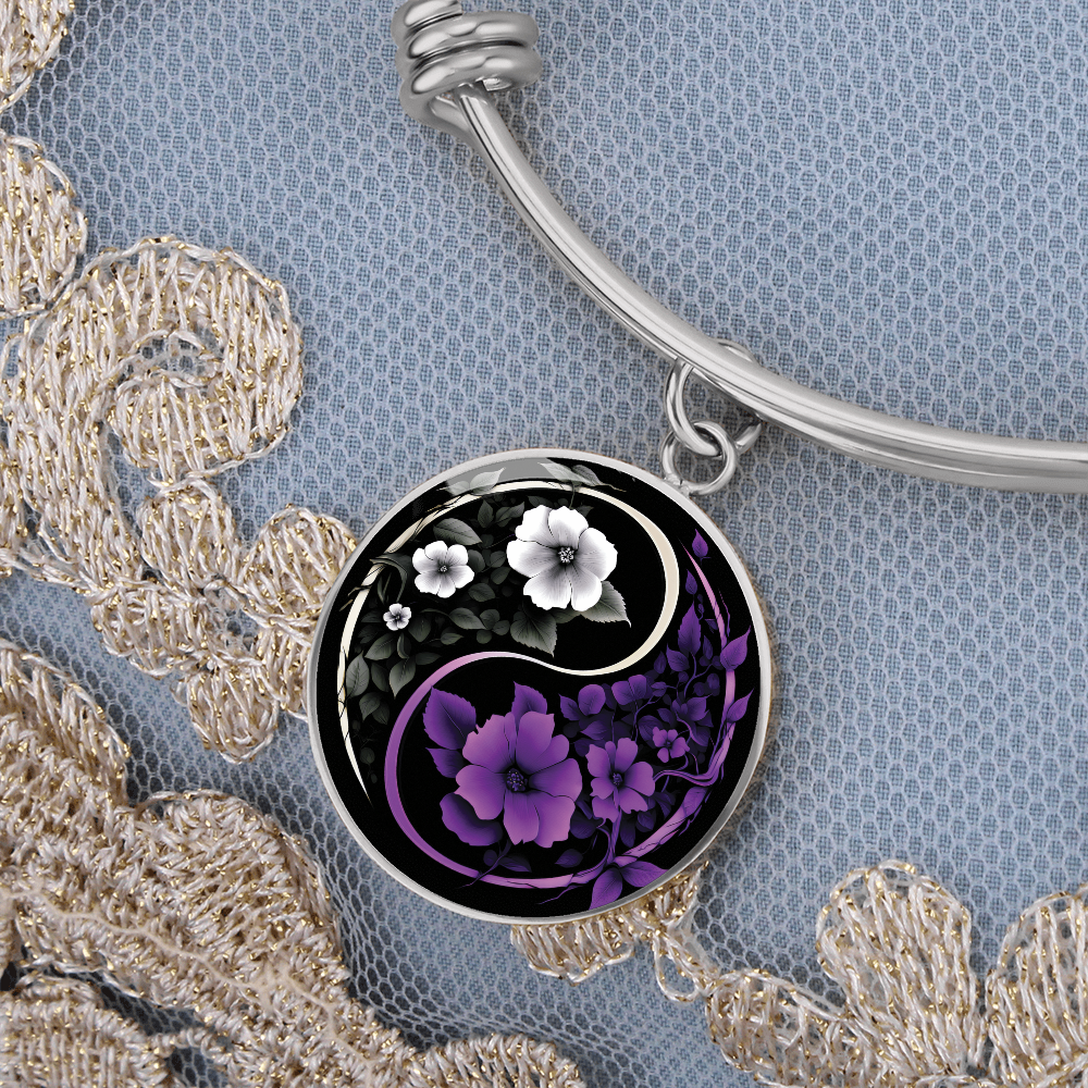 Violet Yin Yang Bracelet