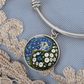 Morning Glory Yin Yang Bracelet - September Birth Month Flower Pendant Jewelry