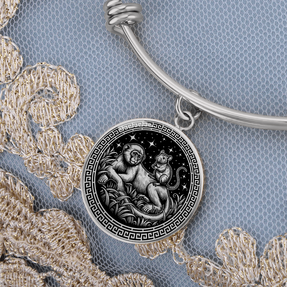 Monkey & Rat Bracelet - Couples Chinese Zodiac Animal Pendant Jewelry