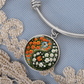 Daffodil Yin Yang Bracelet - March Birth Month Flower Pendant Jewelry