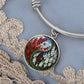 Larkspur Yin Yang Bracelet - July Birth Month Flower Pendant Jewelry
