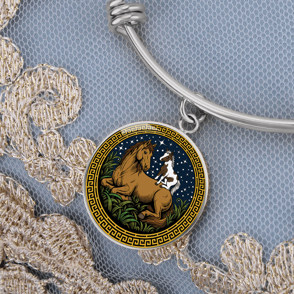 Horse and Horse Bracelet - Couples Chinese Zodiac Animal Pendant Jewelry