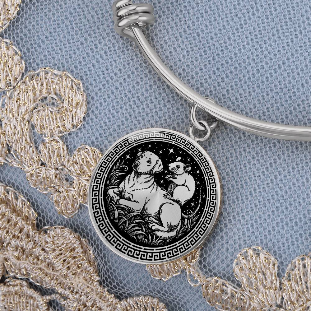 Dog and Rat Bracelet - Couples Chinese Zodiac Animal Pendant Jewelry