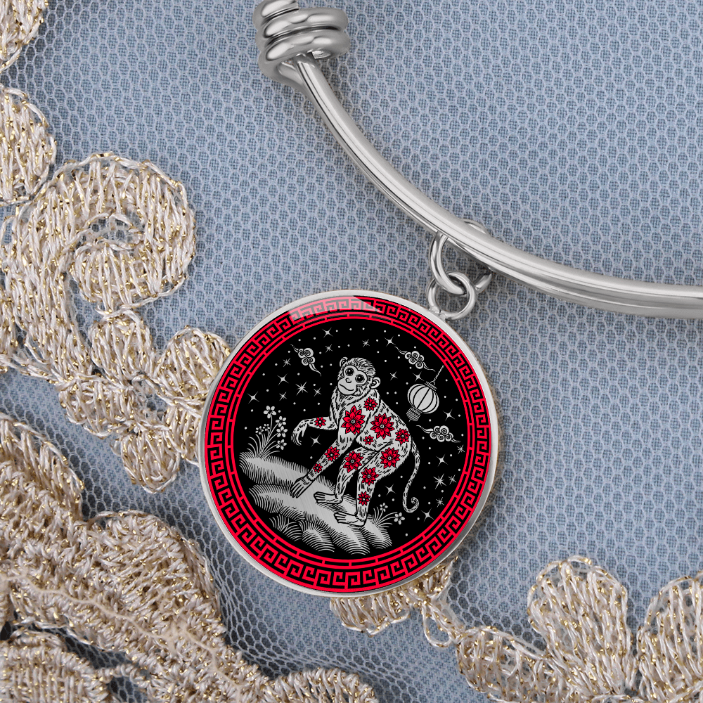 Monkey Bracelet Chinese Zodiac Animal Pendant Jewelry