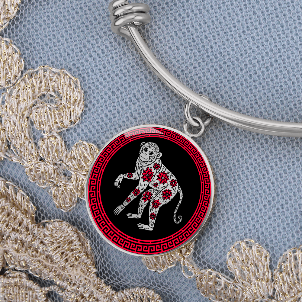 Monkey Bracelet Chinese Zodiac Animal Pendant Jewelry
