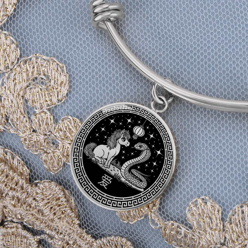 Snake and Horse Bracelet - Couples Chinese Zodiac Animal Jewelry