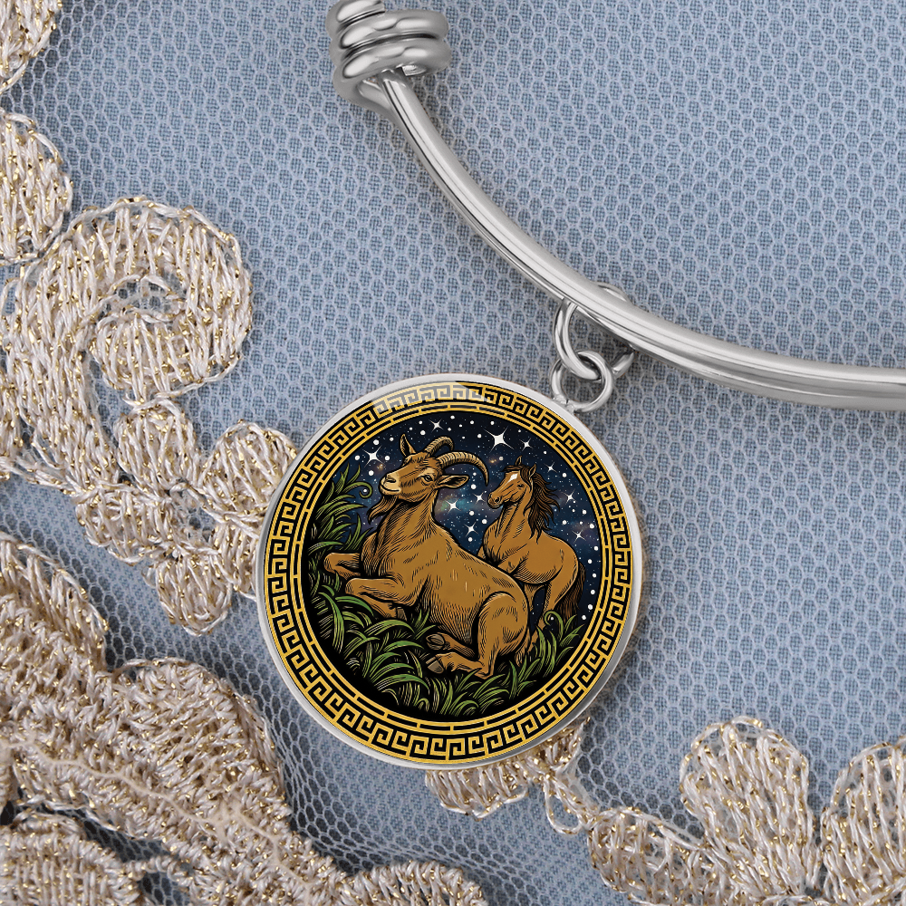 Horse & Goat Bracelet - Couples Chinese Zodiac Animal Pendant Jewelry