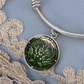 White Lily of the Valley Bracelet - May Birth Flower Pendant Jewelry