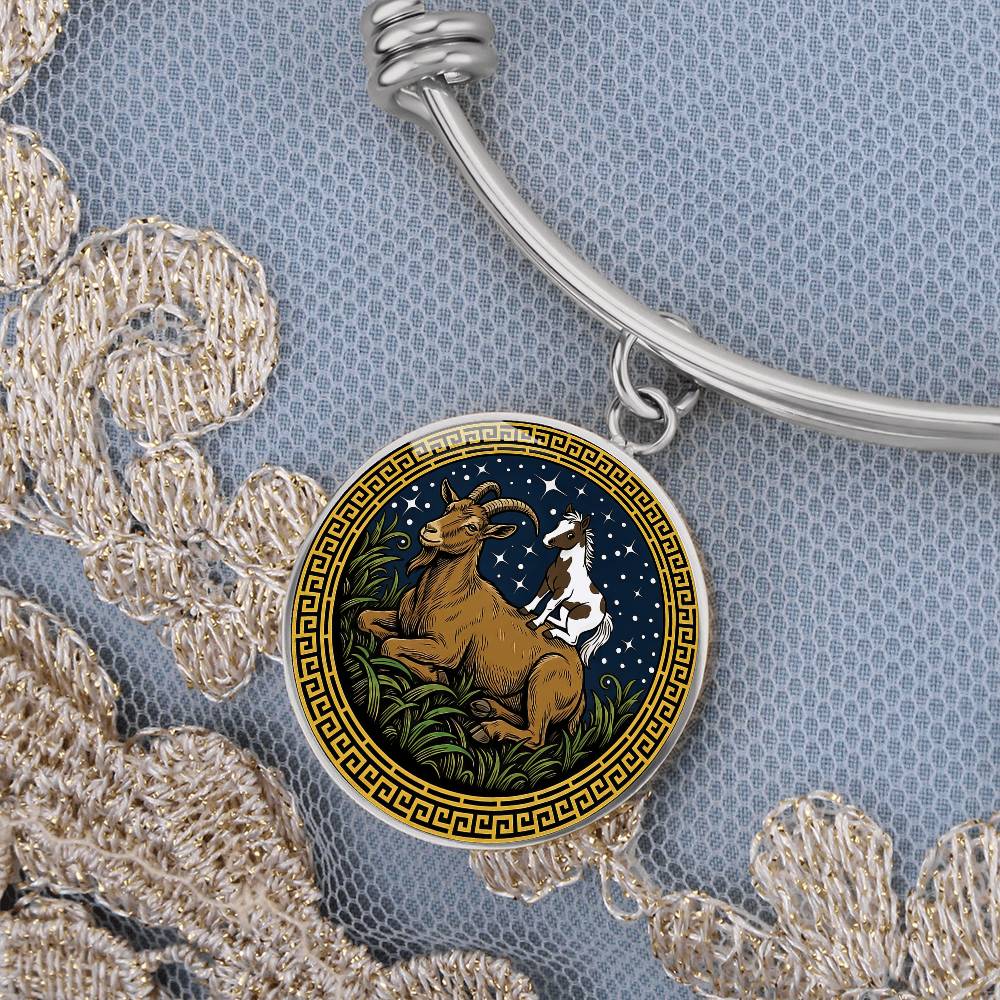 Horse & Goat Bracelet - Couples Chinese Zodiac Animal Pendant Jewelry