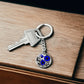 Blue Morning Glory Keychain