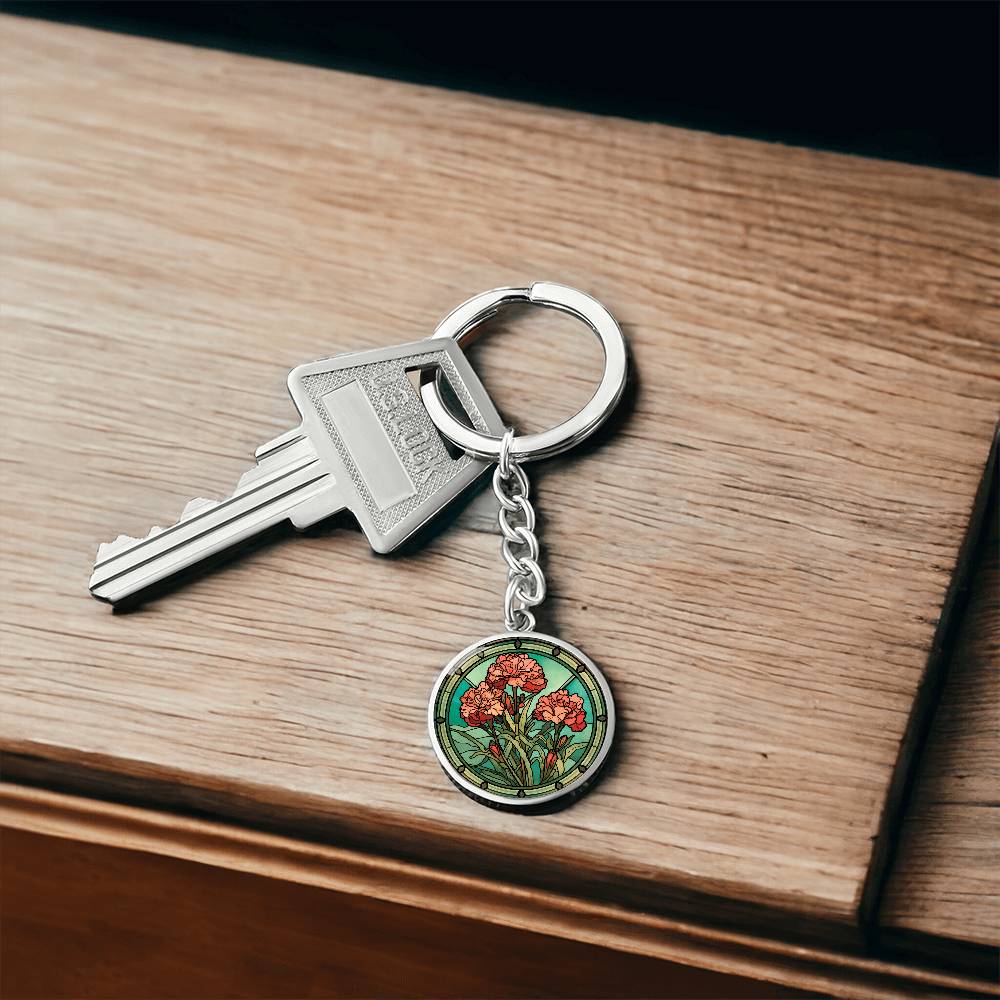 Carnation Keychain
