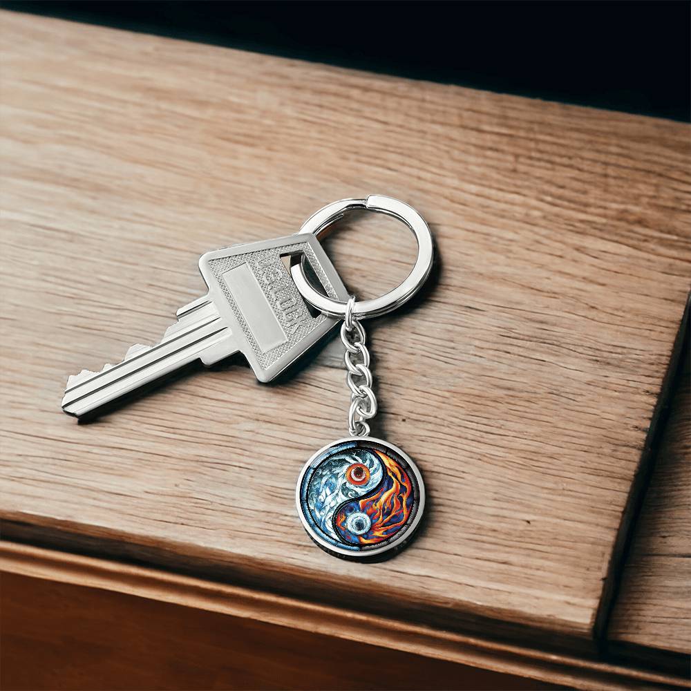 Fire and Ice Keychain