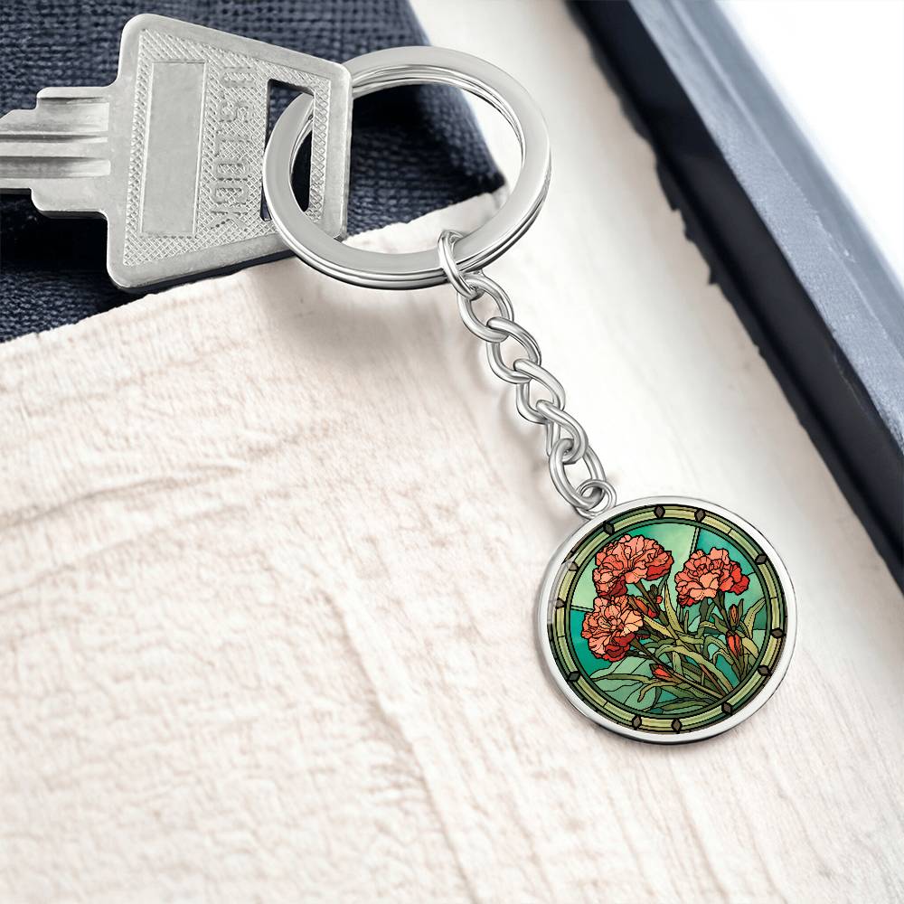Carnation Keychain