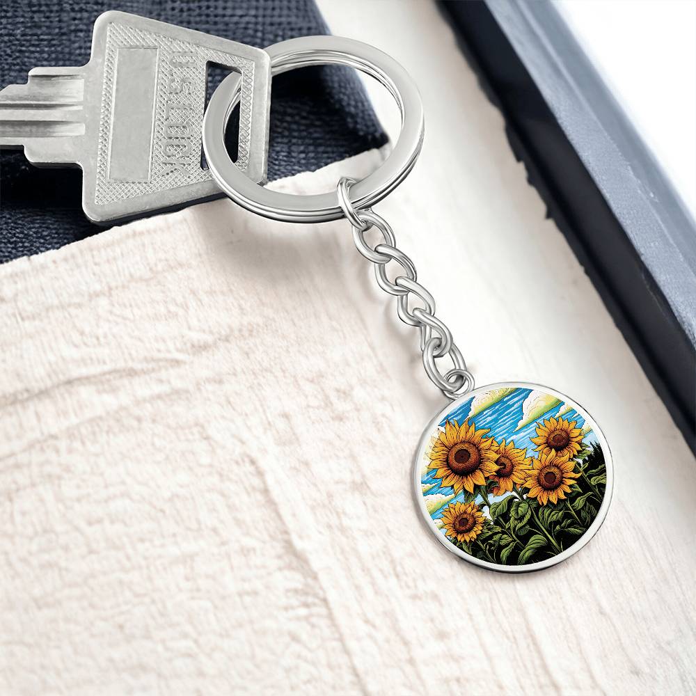 Sunflower Keychain