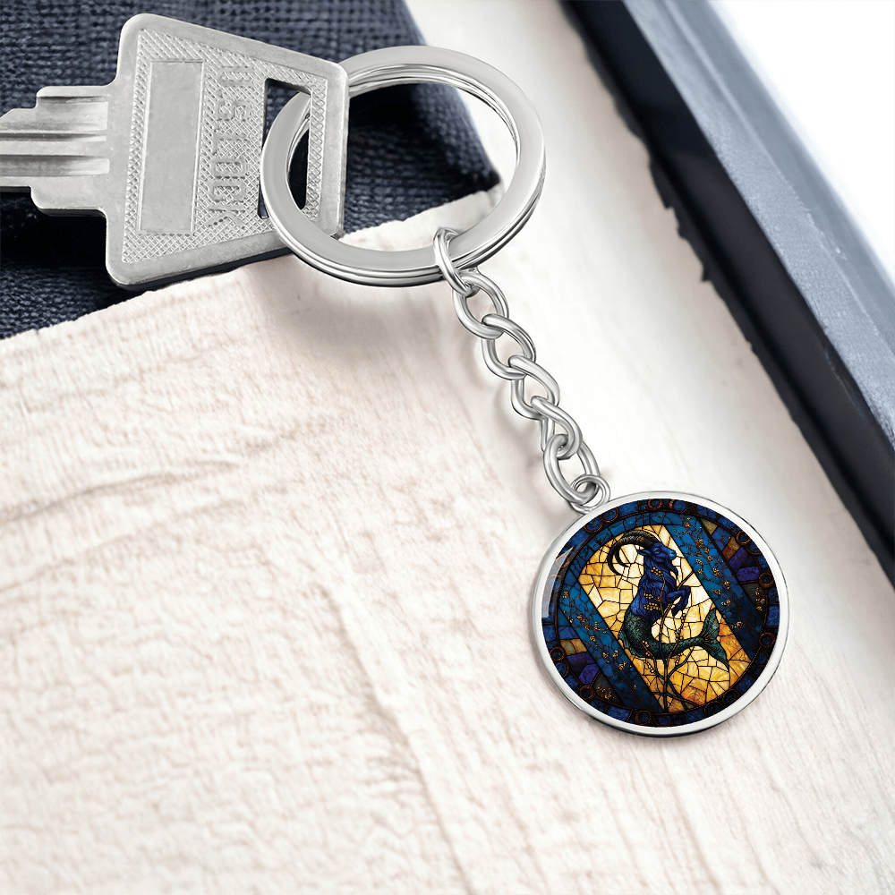 Capricorn Goat Keychain - Zodiac Pendant Jewelry