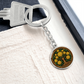 Celtic Tree of Life Pendant Keychain - Chrysanthemum November Birth Flower Jewelry