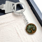 Celtic Tree of Life Pendant Keychain - Lily of the Valley May Birth Flower Jewelry
