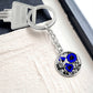 Blue Morning Glory Keychain