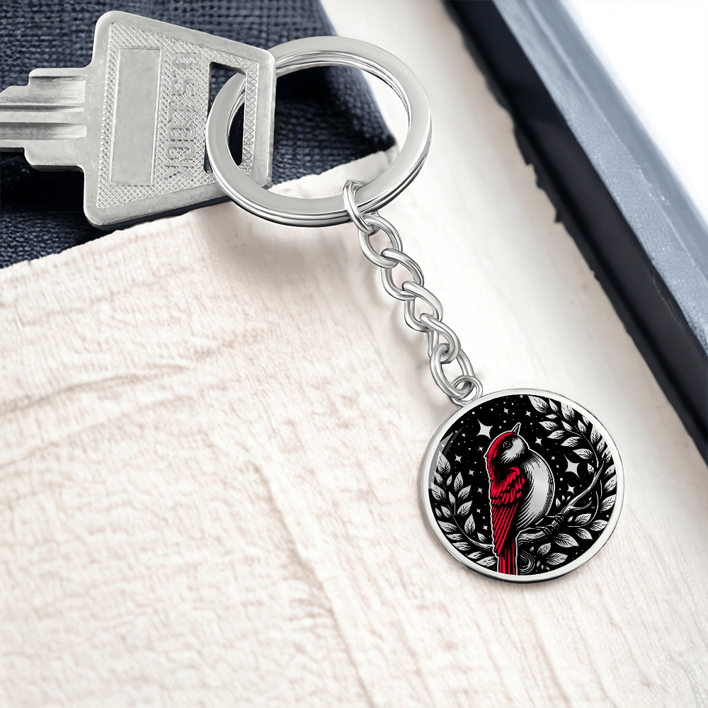 Red Bird Keychain - Wildlife Pendant Jewelry