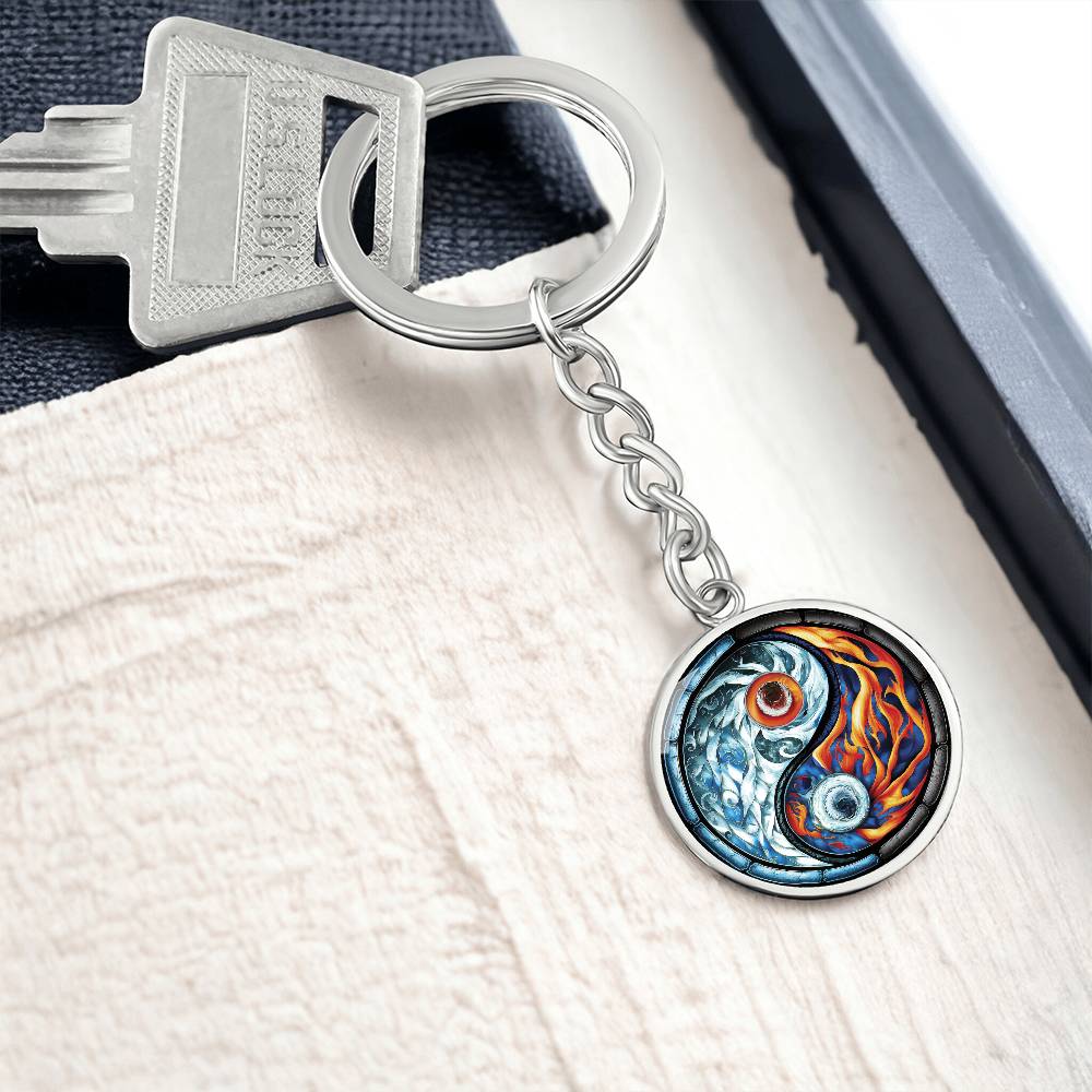 Fire and Ice Keychain