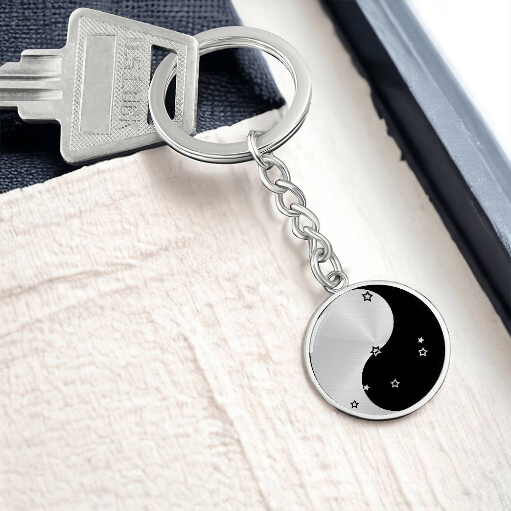 Capricorn Yin Yang Keychain