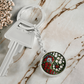 Rose Yin Yang Keychain - June Birth Month Flower Pendant Jewelry