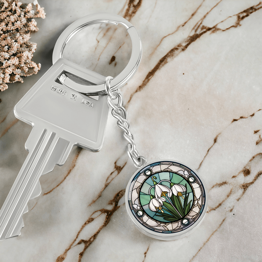 Snowdrop Keychain