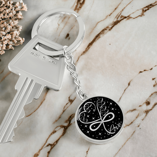 Infinity Lily of The Valley Keychain