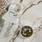 Celtic Tree of Life Pendant Keychain - Water Lily July Birth Flower Jewelry