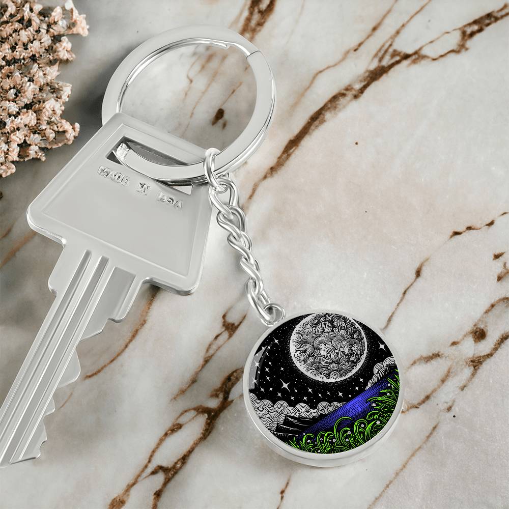 Gold Moon Keychain