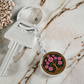 Celtic Tree of Life Pendant Keychain - Cosmos October Birth Flower Jewelry
