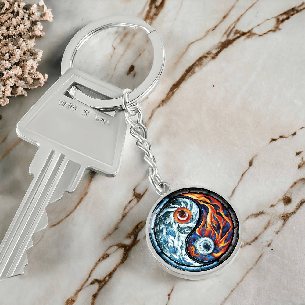 Fire and Ice Keychain