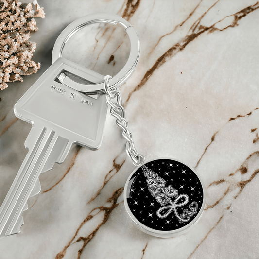 Infinity Gladiolus Keychain