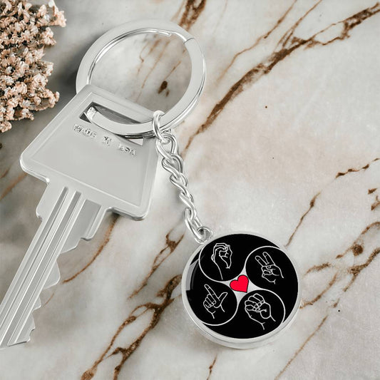 Love Sign Language Keychain