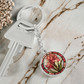 Gladiolus Keychain - August Birth Flower Pendant