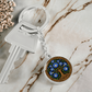 Celtic Tree of Life Pendant Keychain - Morning Glory September Birth Flower Jewelry