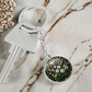 White Rose Keychain - June Birth Flower Pendant Jewelry