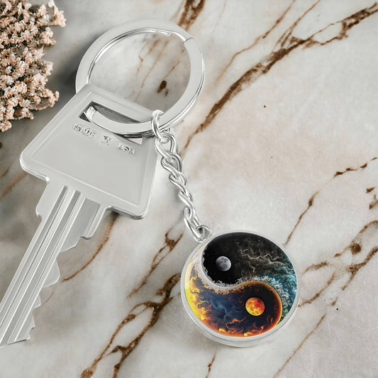 Sun and Moon Keychain