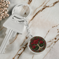 Celtic Tree of Life Pendant Keychain - Rose June Birth Flower Jewelry