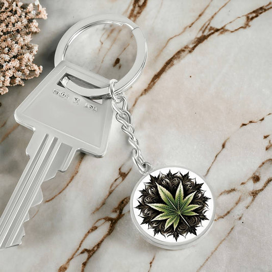 Marijuana Leaf Keychain