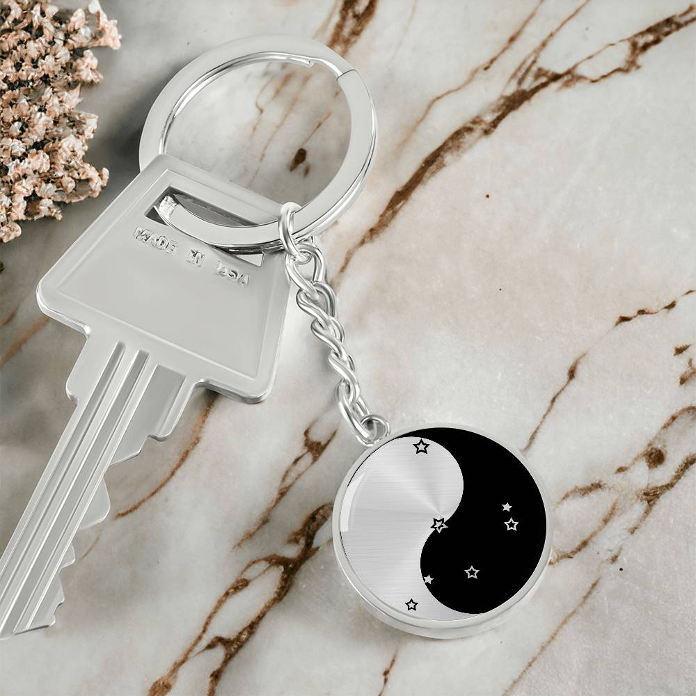 Capricorn Yin Yang Keychain